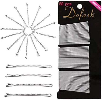 Dofash 60Pcs Metal 5Cm/2In wavy Bobby Pins Hair Clips Grips For Hair Decoration（Silver）…