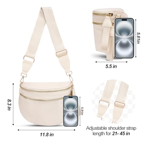 Image of Checkered Crossbody Bag, Bum Bags for Women Crossbody,Spacious Sling Bag Purse Fanny Packs with Shoulder Strap