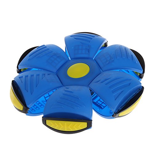 GOGORHEA Bola de disco plana Flying OVNI com luz de LED, brinquedo infantil para uso ao ar livre, ja