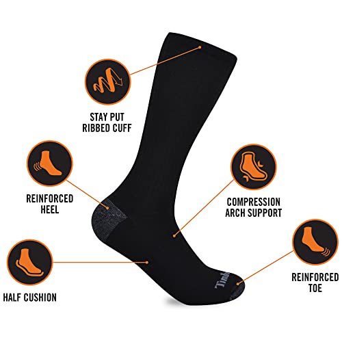Timberland Men's Comfort Crew Socks (4 Pairs)2