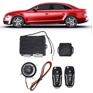 Keyless Entry, Universal 12V Car Alarm System Remote Engine Starter Push to Start Ignition Kit for Trucks SUVs ATVs and Vehicles