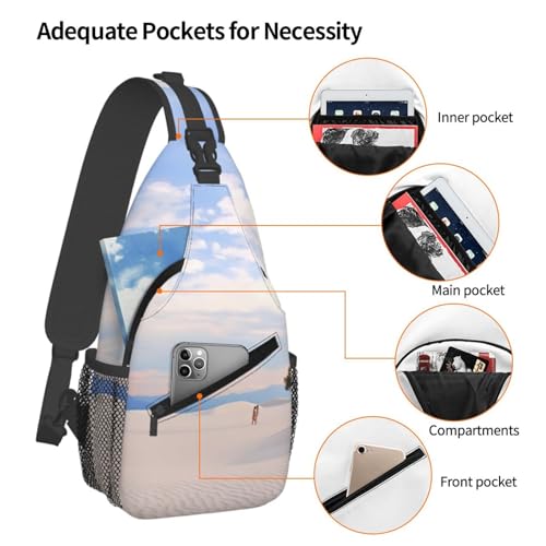Bolsa Cruzada Unisex Negra de Poliéster para Viaje miniatura 3