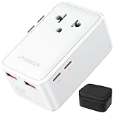 UPXNBOR Nuevo 2026 Adaptador Enchufe Universal Ultrafino, USB-C PD 25W y USB-A QC 18W (2A + 2C), Viajes Accesorios, Adaptador de Viaje Enchufe UK/USA/Australia/Japón/Tailandia (con Funda incluida)
