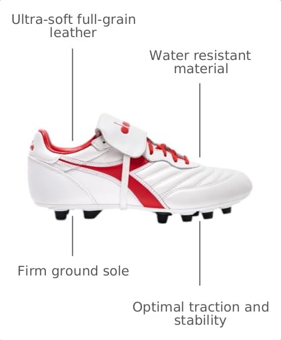 Image of Diadora Mens Brasil Og Lt T Mdpu Firm Ground Soccer Cleats