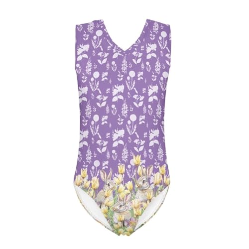 Image of Girls Fashion Print One Piece Swimsuit Bathing Suit Gymnastic Leotard for Kids, 5-14 Years