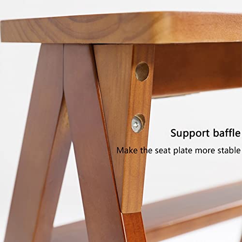 Tuoyibo Multifunctional Home Bar High Stool Foldable Solid Wood Stool Portable Climbing Ladder 64 × 42 × 48 Cm thumb #3