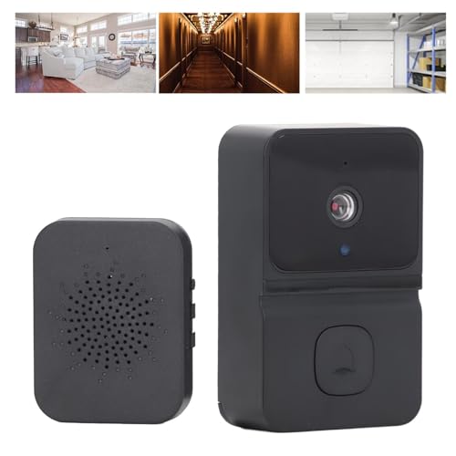 Campainha de Vídeo Sem Fio Com Alta Resolução 1080p, Câmera de Campainha de Vídeo Lente Ultra Grande