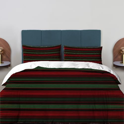BaoNews Striped Pattern 100% Cotton Duvet Cover Set Full Size,