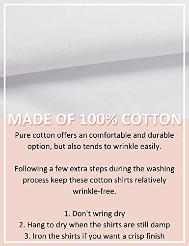Hotouch Womens Cotton Basic Button Down Shirt Slim Fit Dress Shirts - Image 5