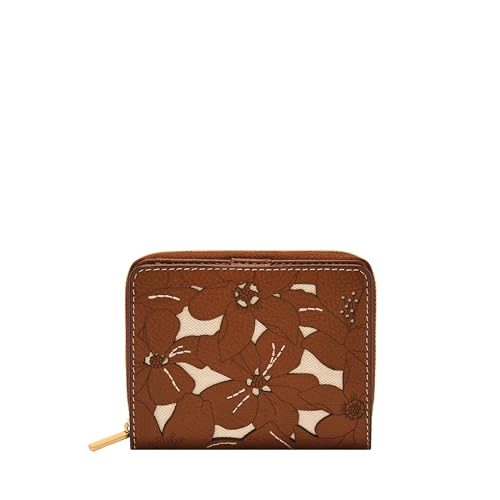 Image of Fossil Women's Logan RFID-Blocking Leather Mini Multifunction Bifold Wallet