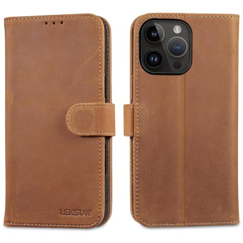 LENSUN Genuine Leather Case for iPhone 16 Pro Max