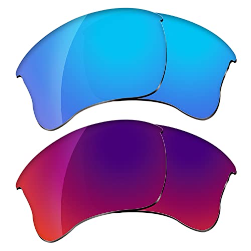 Image of Dynamix Polarized Replacement Lenses for Oakley Flak Jacket XLJ - Ice Blue & Midnight