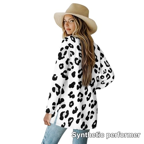 Image of Cardigan Sweaters for Women Long Sleeve Cardigan Soft Drape Open Front Fall Dusters V-Neck Jackets Dressy Loose Coat
