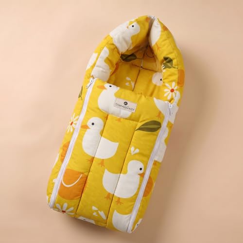 Image of StarAndDaisy 3 in 1 Baby Sleeping Bag for New Born, Baby Bedding Set, Washable & Foldable Cotton Design Godari, Toddlers Bed, Baby Bedding, Baby Mattress, Cradle Bed.