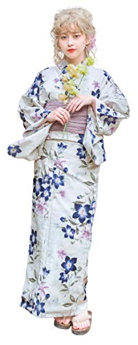 縮緬訪問着 袷 正絹 裾暈し 7号 Lサイズ ki20803 着物 レディース オールシーズン 送料無料 シルク100％ 未使用品