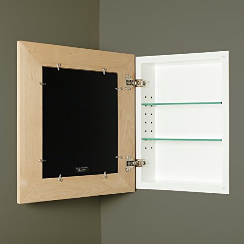 Fox Hollow Furnishings 14X18 Concealed Medicine Cabinet (Large), A Recessed Mirrorless Medicine Cabinet With A Picture Frame Door (Unfinished Flat) #TOP1