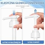 AKONE Monin Pompka 1L, Pompka dozująca syrop, zestaw 2 sztuk dozowników syropu, wielokrotnego użytku do butelki Monin, Kompatybilny z pompką Monin 0,7/1,0 L