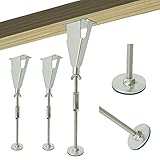 Sidasu Bed Leg Support Adjustable Height Bed Support Legs 304 Stainless Steel Bed Center Slat Support Leg Height 6-1/2'and 14-3/4' (Set of 3)