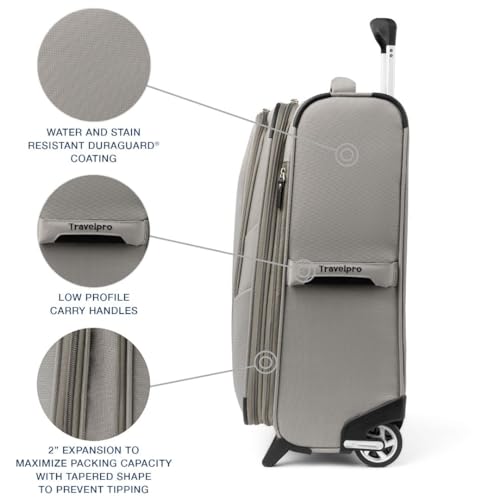 Image of Travelpro Maxlite 5 Softside Expandable Upright 2 Wheel Carry-on Luggage, Lightweight, 21-Inch - Champagne