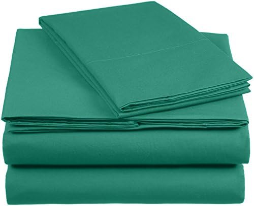 Amazon Basics, 100% Cotton, White, Double with Two Pillowcases