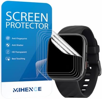 Screen Protector Compatible for FITVII HM57 Fitness Tracker, HD Full Coverage TPU Protective Film for HM57 1.85'' Fitness Tracker (6PCS), transparent