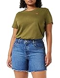 Cuenta con un cuello redondo Levi\'s Perfect Tee Camiseta Mujer Dark Olive () L -