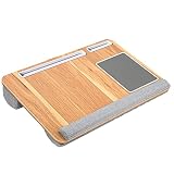HUANUO Laptop-Tablett, Schoß-Schreibtisch für Laptop, Laptop-Kissen, Laptop-Ständer für Bett, mit integriertem Mauspad und Handgelenkpolster für Notebook bis zu 43,2 cm (17 Zoll), mit Tablet- und