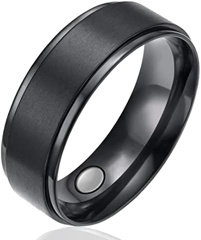 JEROOT Titanium Magnetic Lymphatic Drainage Ring for Men Women, Lymphatic Drainage Therapeutic Magnetic Ring for Weight Loss,Arthritis Magnetic Lymph Detox Ring 3500 Gauss Strength Magnets(19.76mm)