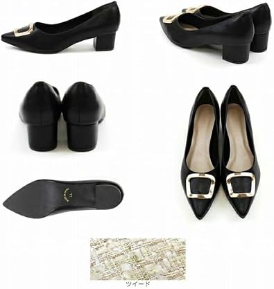 Vivian V3606AL Pumps, Motif, Chunky Heels, 1.6 inches 4 cm, Heel