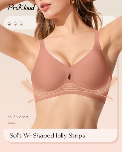 Image of ProKloud Bras for Women No Underwire Wireless Full Coverage Jelly Bras