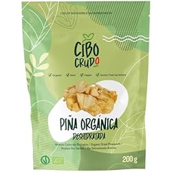 Piña Deshidratada sin Azucar Orgánica y Cruda - 250g. Piña Seca Sin Azufre En Rodajas. Anillos de Piña. Dar Añadir a Cereales Yogurt y Ensaladas.
