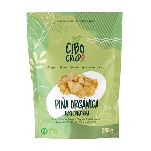 Piña Deshidratada sin Azucar Orgánica y Cruda - 250g. Piña Seca Sin Azufre En Rodajas. Anillos de Piña. Dar Añadir a Cereales Yogurt y Ensaladas.