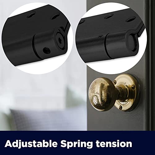 S. Parker Self Closing Slim Spring Hinges 4-1/2" X 4-1/2" For Medium And Heavyweight Metal Or Wood Doors In (Set Of 3 Hinges) (Oil Rubbed Bronze) #TOP5