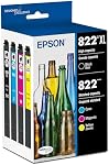 EPSON 822 DURABrite Ultra Ink High Capacity Black & Standard Color Cartridge Combo Pack (T822XL-BCS) Works with Workforce Pro WF-3820,3823, 4820, 4830, 4833, 4834