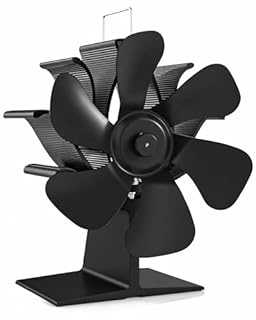 Wood Stove Fan, Signstek 6-Blade Heat Powered Fireplace Fan for Wood/Log Burner/Fireplace Circulating Warm Air (Heating-Stove Fan)