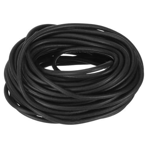 uxcell Silicone Foam Seal Strip, 3.5mm(0.14") Dia 8.5 Meters(27.89 Ft) Long Sponge Rubber Weather Seal Strip Round Rubber Cord Solid for DIY Warehouse, Pads, Foam Tubing, Crafts - Black