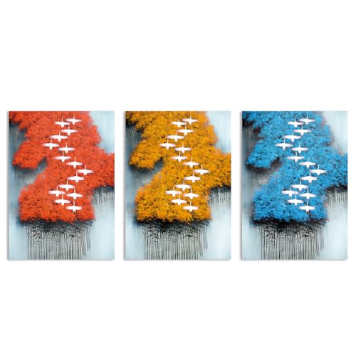 Acoustic Wall Panels, 16 X 12 Inches Acoustic Wall Art Acoustic Panels Sound Absorbing Panels, 3Pcs Soundproof Wall Panels, Decorative Sound Proof Foam Panels for Walls Studio Acoustic