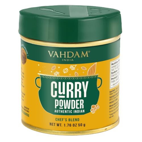 VAHDAM Authentic Indian Curry Powder (50g, 1.76 Oz), Crafted by 8 times Michelin-starred chef Vikas Khanna | 11 Single Origin Spice blend | With Pure Spices and Himalayan Pink Salt