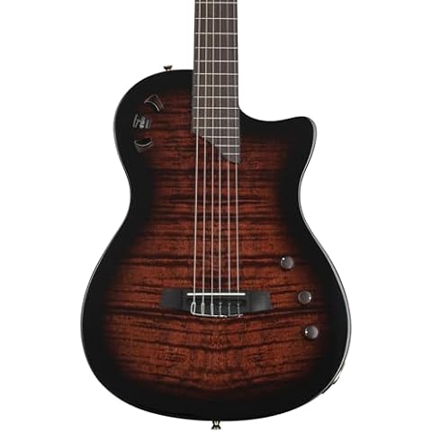 Cordoba Stage 6 String Electric Guitar for Live Performances & Studio Recording, Right-Handed, Solid Spruce Top, Chambered Solid Body, Cutaway, Fusion Neck, Recycled Nylon Shell Gig-Bag (99-750-0110) Cover
