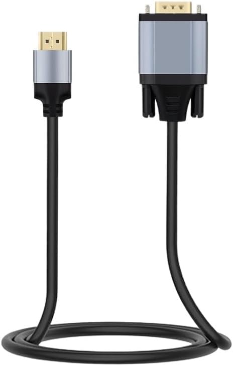 1080P HDMI-Compatible to VGA Converter Adapter Cable Male to Male Digital Analog Converter for PC Tablet HDTV Projector(1.5m)