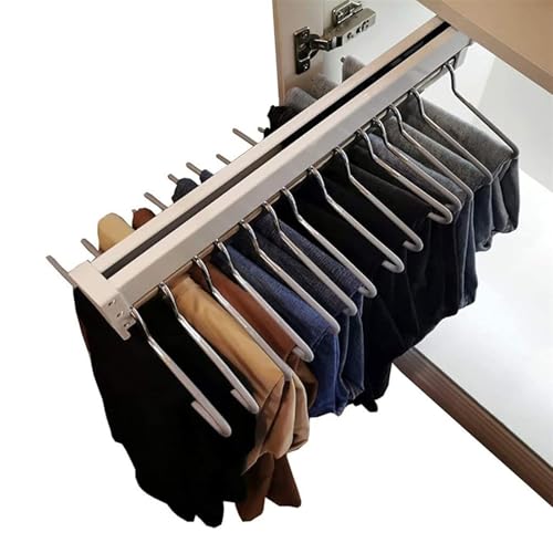 Tringle de rangement coulissante pour penderie et grand organisateur de placard