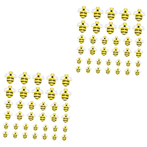 90 Abejas de resina en miniatura TEHAUX para decoración de manualidades y joyería DIY 2