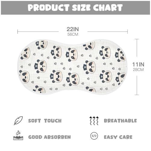 vvfelixl Muslin Burp Cloths Cute Captain Bear Baby Washcloths for Baby Girl Boys 2 Pack2