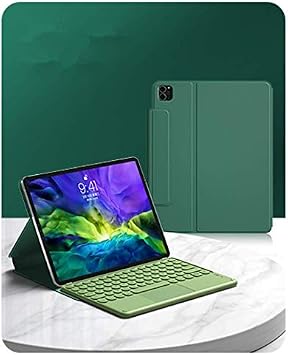 Magnetic adsorption iPad Pro12.9 Keyboard case(2020 &2018 ) with touchpad [Support Apple Pencil 2 Charging&Pairing] Ultra Thin Detachable Keyboard (iPadPro12.9(2020/2018), Dark Green)