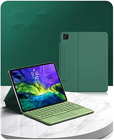 Magnetic adsorption iPad Pro12.9 Keyboard case(2020 &2018 ) with touchpad [Support Apple Pencil 2 Charging&Pairing] Ultra Thin Detachable Keyboard (iPadPro12.9(2020/2018), Dark Green)