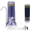 NU Aqua Countertop Water Filter System 8 Stage w/Chrome Faucet + Extra Replacement Filter - Over The Counter Top Drinking Water Purifier Filtration & Dispenser for Kitchen Sink - 120-Day Trial