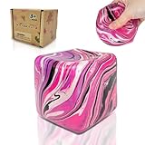 Graphinza Squeeze Toys – Medium 1.97in Soft Stress Relief Toys Cube for Autism Relief, Balls for Adults and Children, Classroom Prizes – Durable Design, Not Easy to Fall Off (Pink)