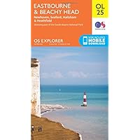 Eastbourne & Beachy Head Map | Newhaven, Seaford, Hailsham & Heathfield | Ordnance Survey | OS Explorer Map OL25 | England | Walks | Hiking | Maps | Adventure