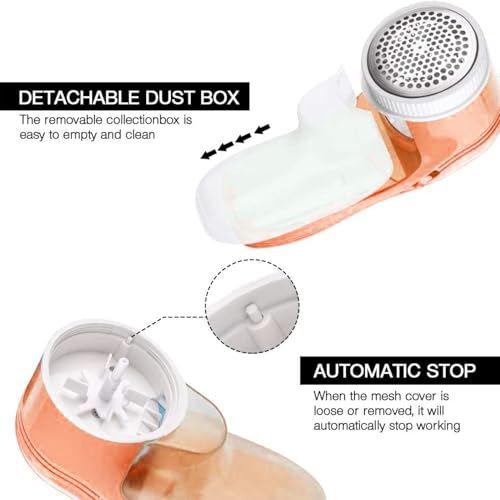 Fabric Shaver, Lint Remover for Clothes, Electric Lint Remover with 3 Replaceable Blades, Removes Fabric Pills, Rechargeable Sweater Defuzzer Pill Remover, Depiller Effectively Remove Pills, Lint by Bubbacare - Used condition - Image 2