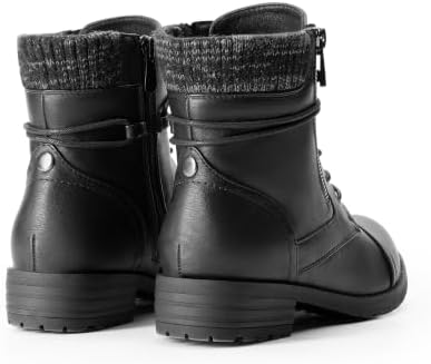DREAM PAIRS Women's Lace Up Combat boots Ankle Booties — 사진 6